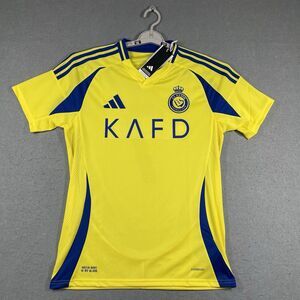 Cristiano Ronaldo Jersey Al Nassr Medium Yellow Home Kit 2024 Soccer Football